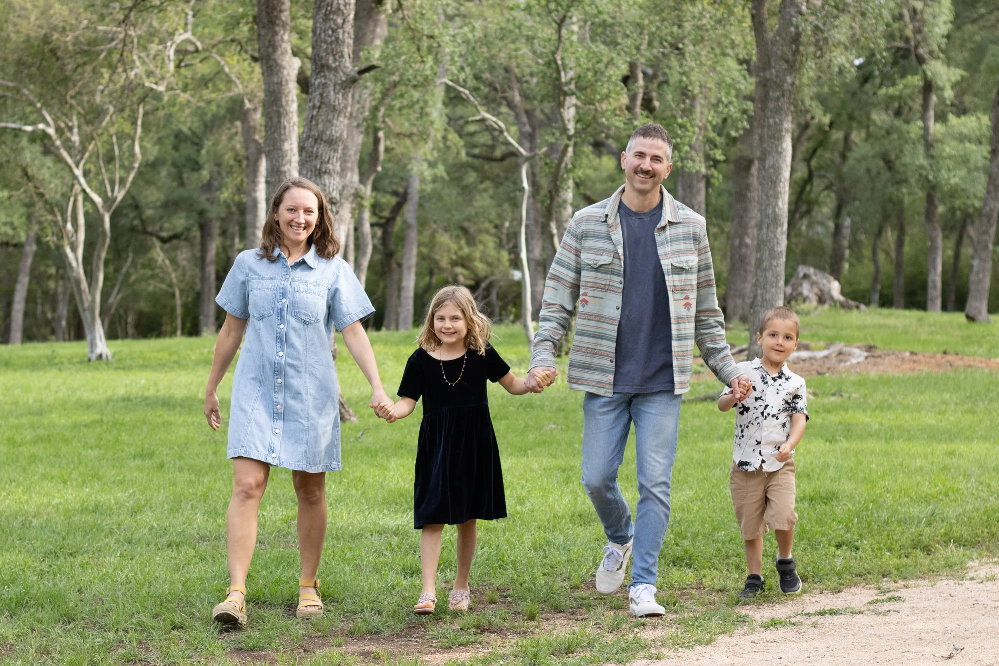 A warm portrait of the Harris family